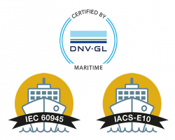 Blue Line Marine Monitor 8800 - DNVGL, IEC 60945, IACS E10 certification